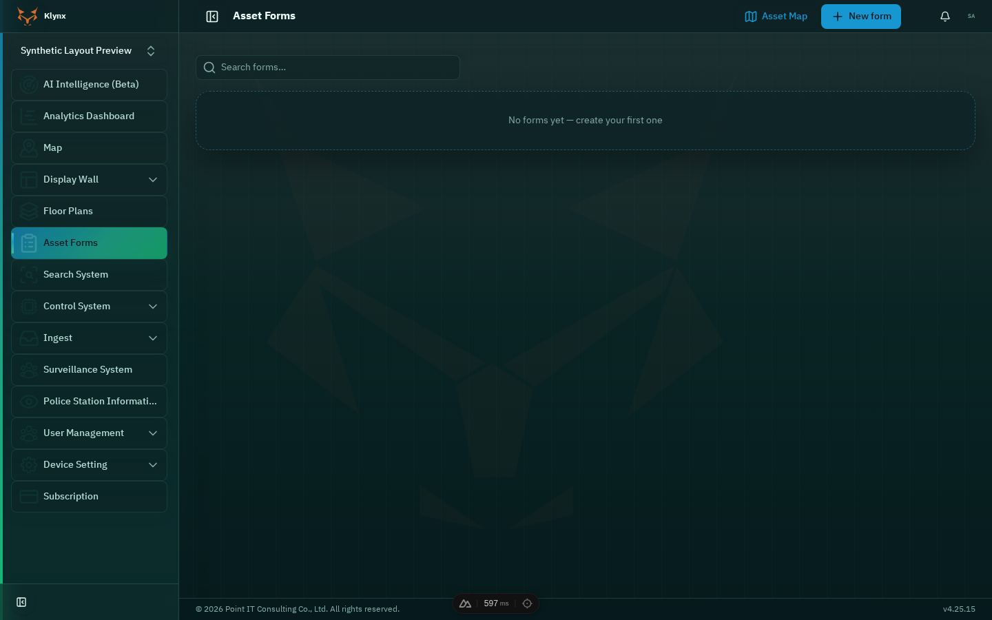 หน้าจอ สร้างฟอร์มแล้ว ของ Klynx